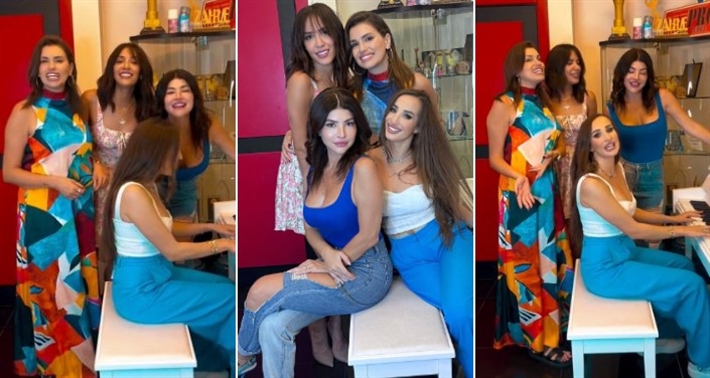 مايا نعمة وراقية إبراهيم وهناء الإدريسي ومنال طحان