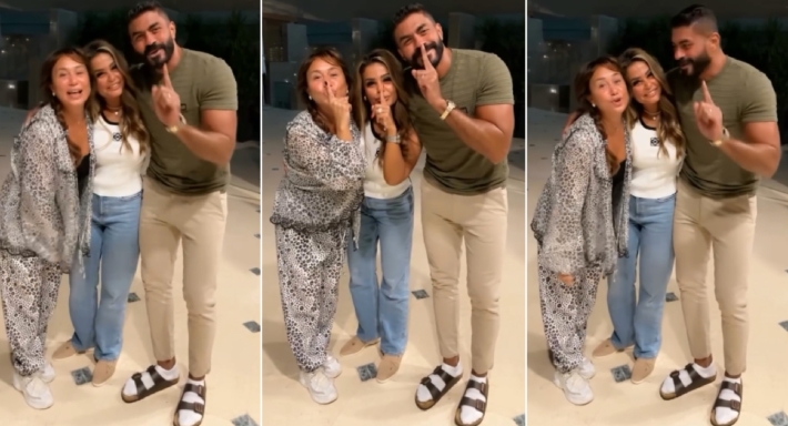 خالد سليم وزوجته وإنجي علي