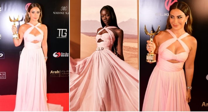 صبا مبارك وفستانها 