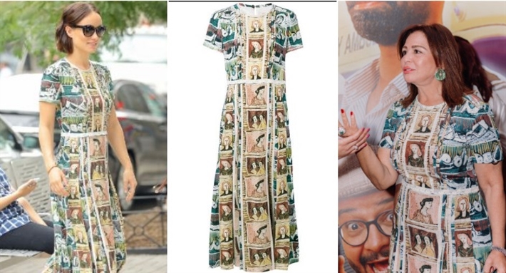 إلهام شاهين وأوليفيا وايلد بنفس الفستان