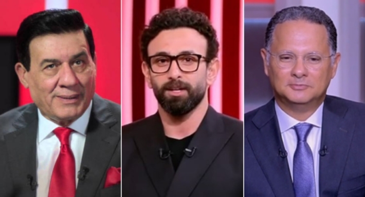 شريف عامر ومدحت شلبي وإبراهيم فايق