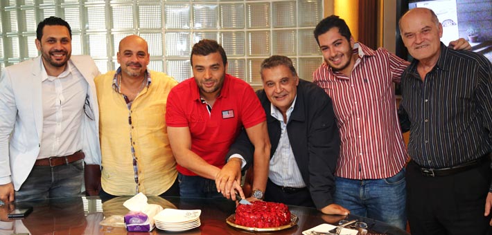 رامي صبري ومحسن جابر يحتفلان بالتحضير للألبوم الجديد في مزيكا