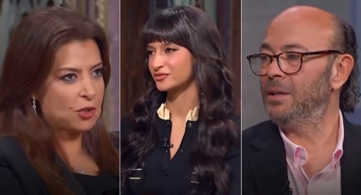 أميرة أديب وعادل أديب ومنال سلامة