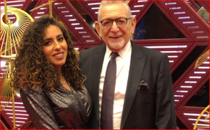 عدلي القيعي وابنته منة