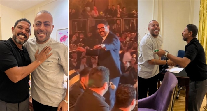 الموسيقار هاني فرحات كان مفاجأة حفل تامر عاشور