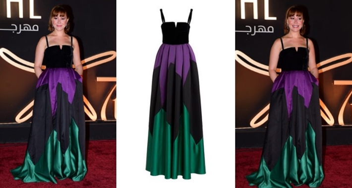 منة شلبي وفستانها