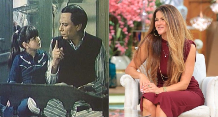 ليزا وعادل إمام في مشهد من كراكون في الشارع