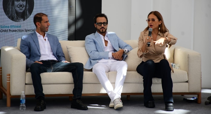 نيللي كريم تتحدث في الجلسة النقاشية بمهرجان الجونة