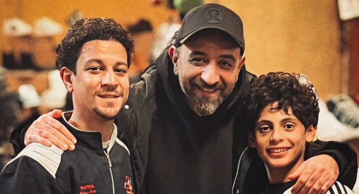 عمرو سلامة مع عمر شريف وأحمد داش