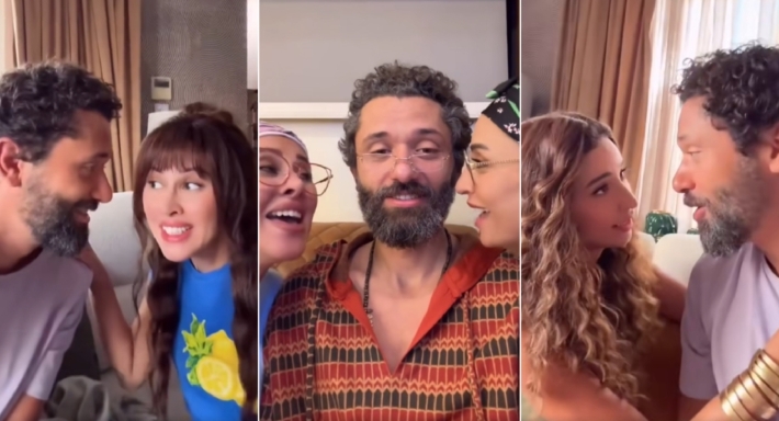 كريم محمود عبد العزيز ودينا الشربيني وياسمين رئيس