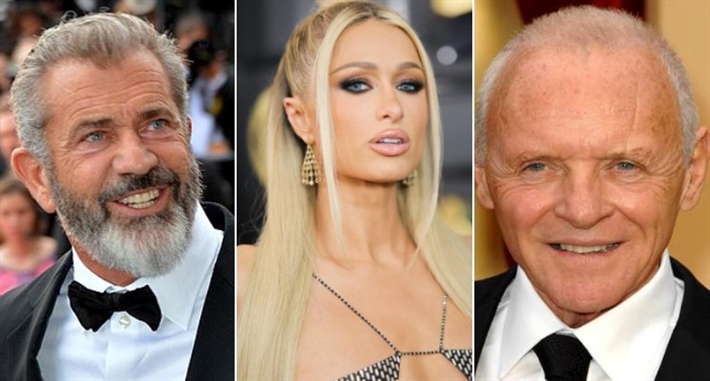 باريس هيلتون وأنتوني هوبكنز وميل جيبسون