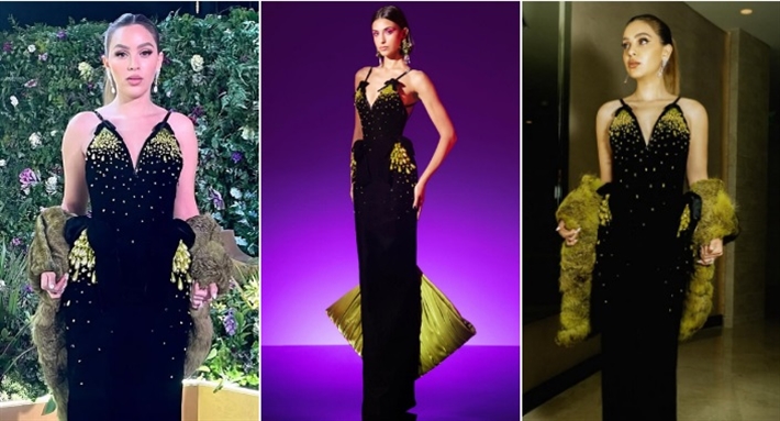 جميلة عوض وفستانها