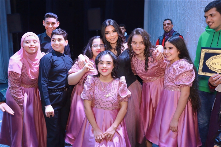 صفاء أبو السعود ونيفين رجب تحييان الحفل السنوى لقسم ذوي القدرات الخاصة بمركز الحفني