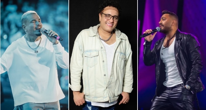 تامر حسني ومحمد رحيم وعمرو دياب