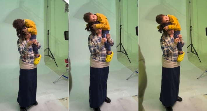 رحمة أحمد في كواليس مسلسل 80 باكو