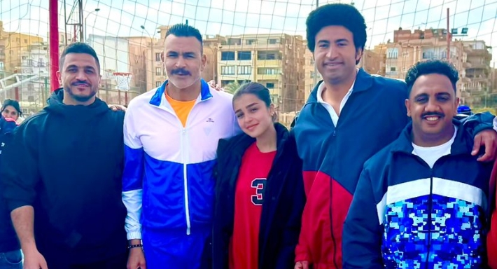 عصام الحضري في كواليس فيلم الصفا الثانوية بنات