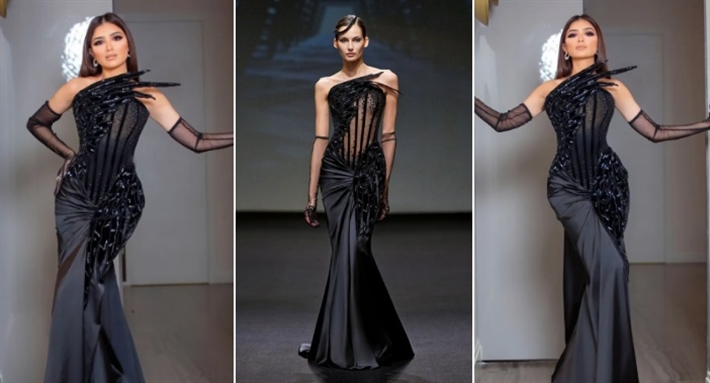 مي عمر وفستانها