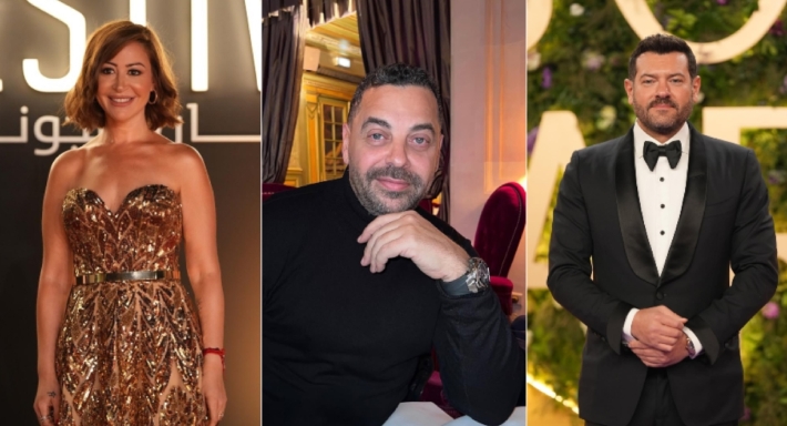 طارق العريان وعمرو يوسف ومنة شلبي