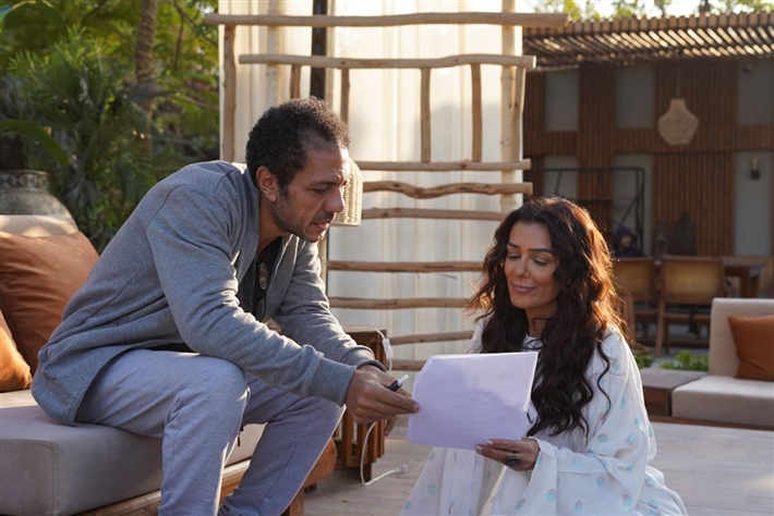 إنجي المقدم والمخرج خالد الحلفاوي