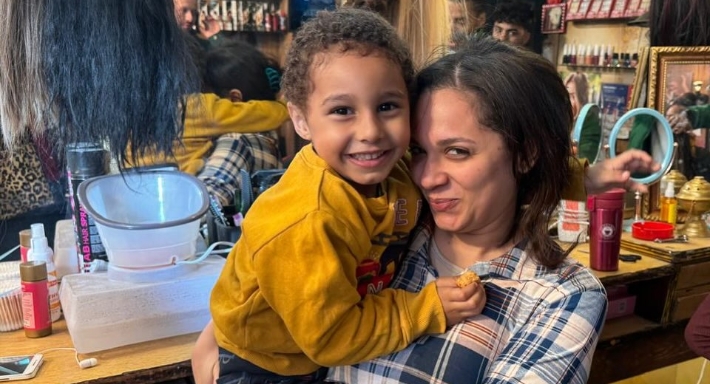 رحمة أحمد وابنها