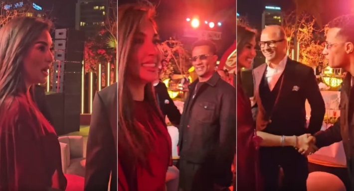 موقف محمد رمضان وياسمين صبري