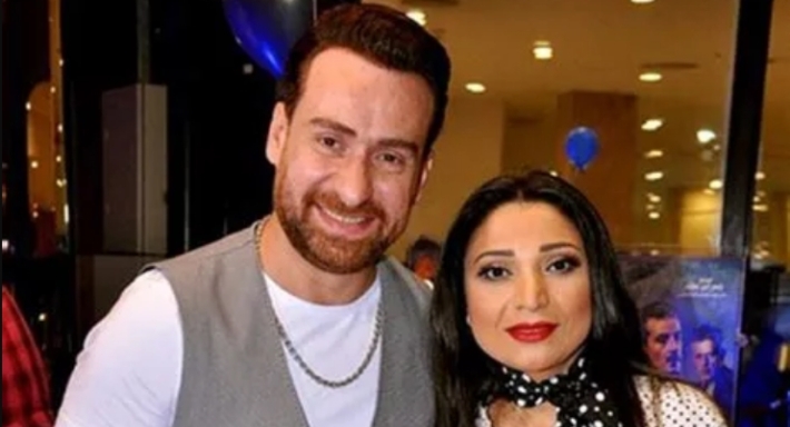 نضال الشافعي وزوجته