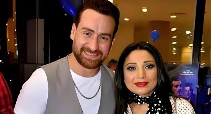 نضال الشافعي وزوجته