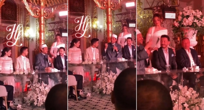  عقد قران ليلى أحمد زاهر وهشام جمال