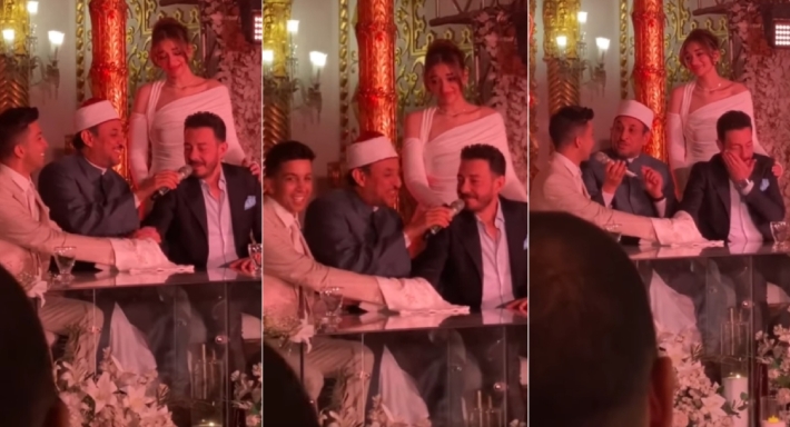 عقد قران ليلى أحمد زاهر وهشام جمال