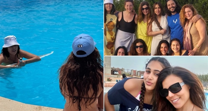 ناهد السباعي وعائلتها