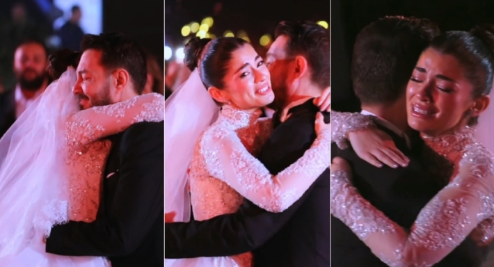 رقصة أحمد زاهر مع ابنته ليلى في حفل زفافها