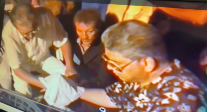 صورة من فيديو عقد قران بوسي شلبي ومحمود عبد العزيز