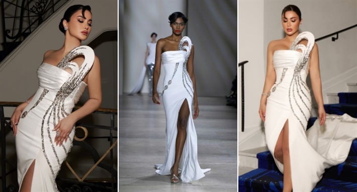 هدى الإتربي وفستانها