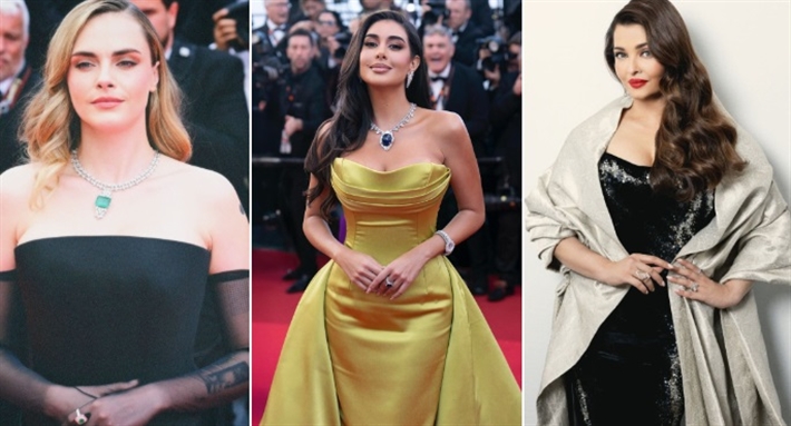 ياسمين صبري وآشواريا راي وكارا ديليفين