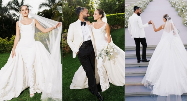 الصور الأولى من حفل زفاف أمينة خليل والمصور أحمد زعتر