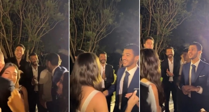 خالد النبوي يحتفل بخطبة ابنه كريم