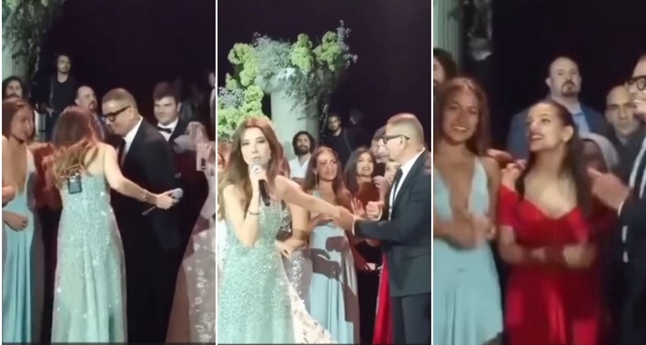 نانسي عجرم وعمرو دياب وابنتيه