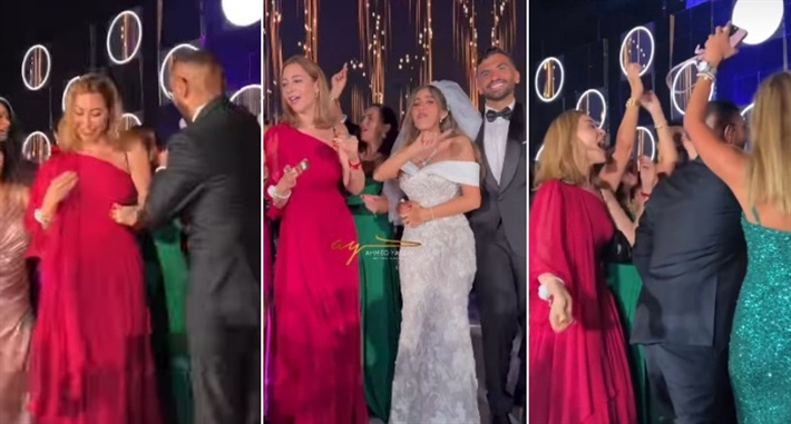 منة شلبي ترقص في حفل زفاف منة عدلي القيعي