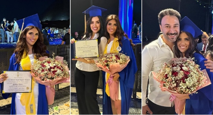 مي فاروق وابنتها ومحمد العمروسي