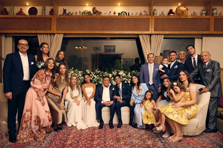 عادل إمام في عقد قران حفيده