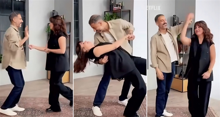 رقص ريهام عبد الغفور ومحمد فراج في كواليس (كتالوج)