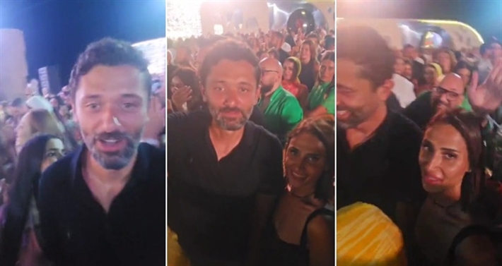 كريم محمود عبد العزيز وزوجته