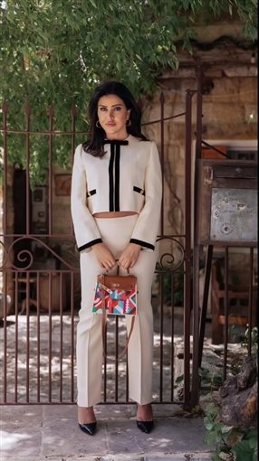  شرطة_الموضة: جومانا مراد بإطلالة مليونية في أحدث جلسة تصوير بدلة من Prada وحقيبة إصدار محدود من Herm s