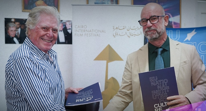 حسين فهمي يوقع اتفاقية القاهرة السينمائي واتحاد المعاهد الثقافية الأوروبية