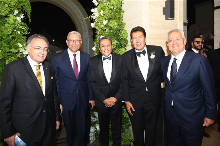 النجوم في حفل زفاف ابن هاني رمزي ... يسرا وريهام حجاج وليلى علوي ولبلبة