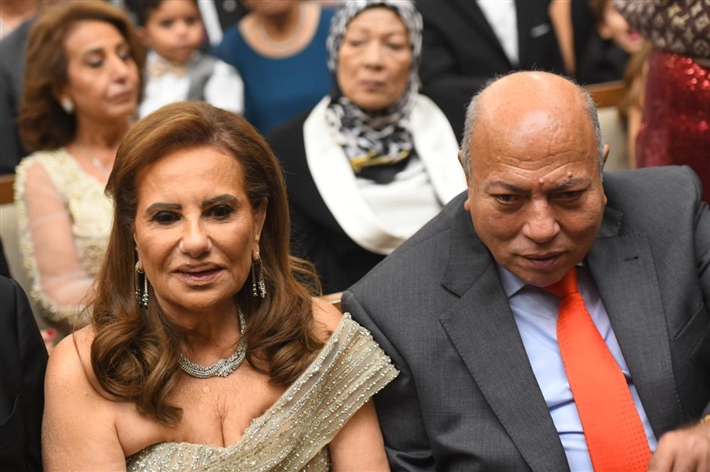 أحمد زاهر وماجد المصري ورامي إمام في حفل زفاف ابن هاني رمزي