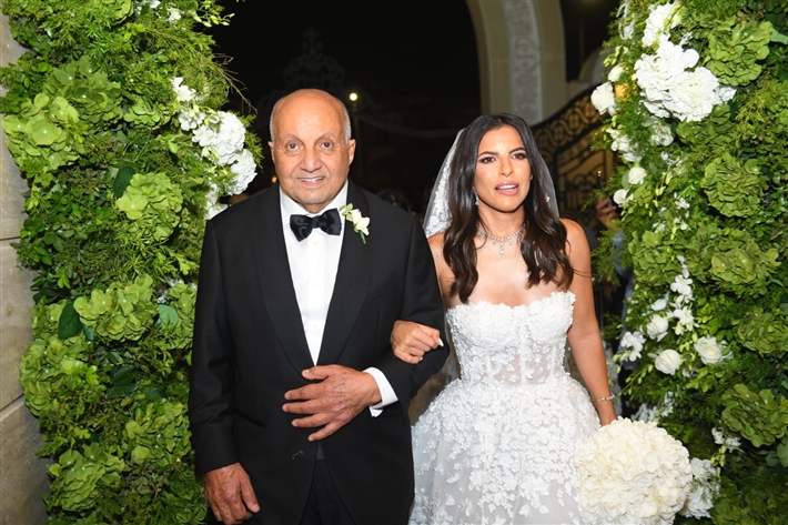 أحمد زاهر وماجد المصري ورامي إمام في حفل زفاف ابن هاني رمزي