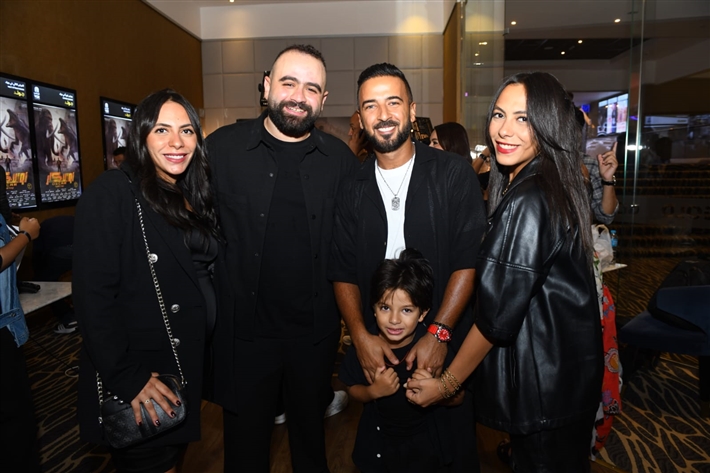 أمير كرارة وأحمد خالد صالح وجنات يساندون هنادي مهنا وأحمد صلاح حسني في عرض أوسكار عودة الماموث 