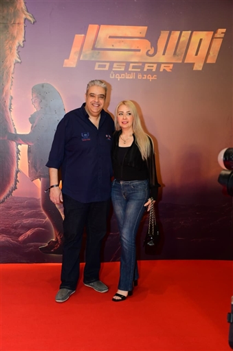 أمير كرارة وأحمد خالد صالح وجنات يساندون هنادي مهنا وأحمد صلاح حسني في عرض أوسكار عودة الماموث 