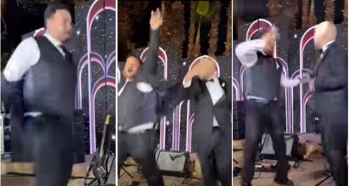 مصطفى غريب يرقص في حفل زفاف حاتم صلاح
